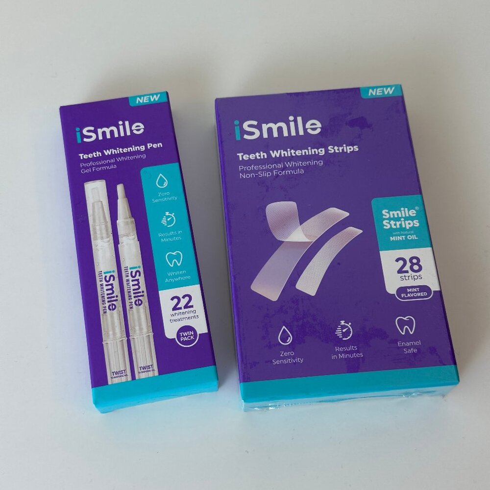iSmile Teeth Whitening Strips + Pen
